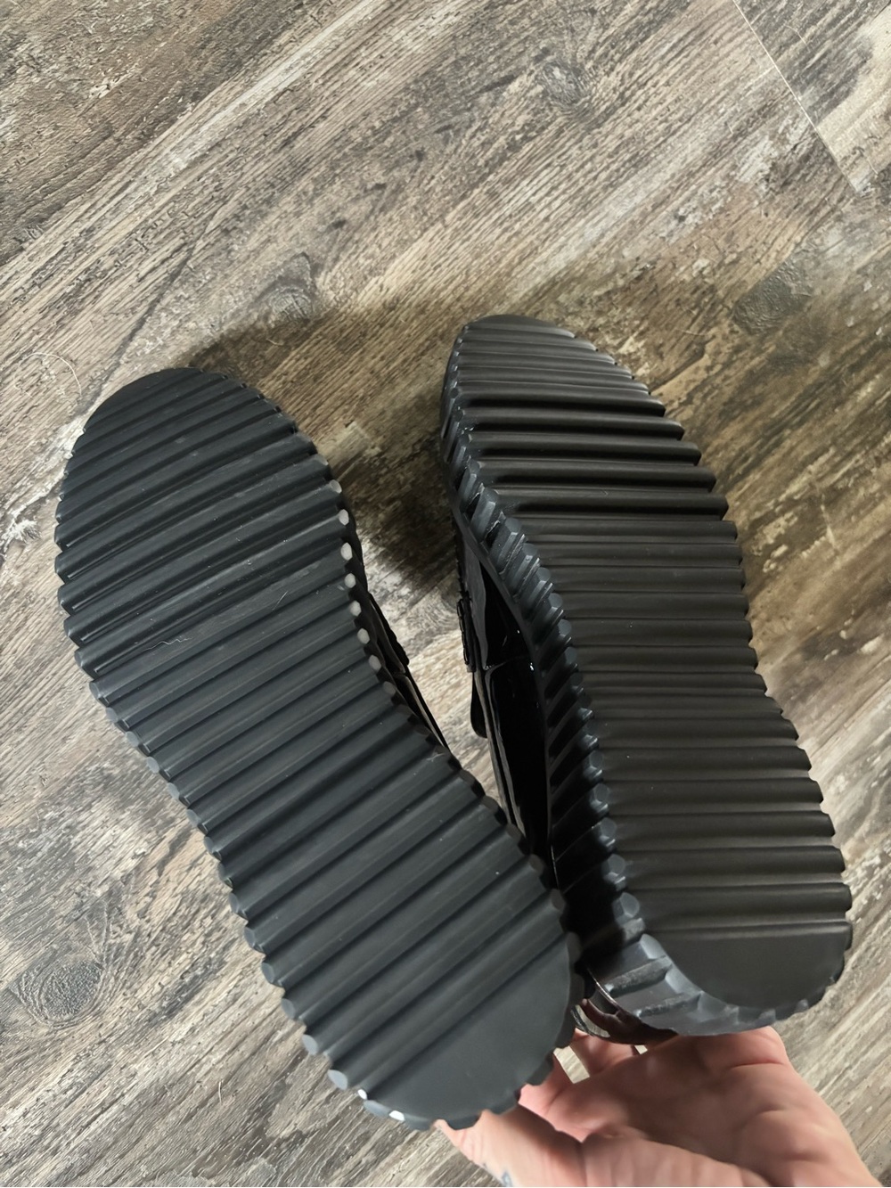 Franco Sarto Black Patent Leather Slip-On Loafers - Picture 3 of 5